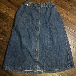 True Vintage Midi Jean Skirt Size 30